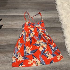 Hollister red floral dress